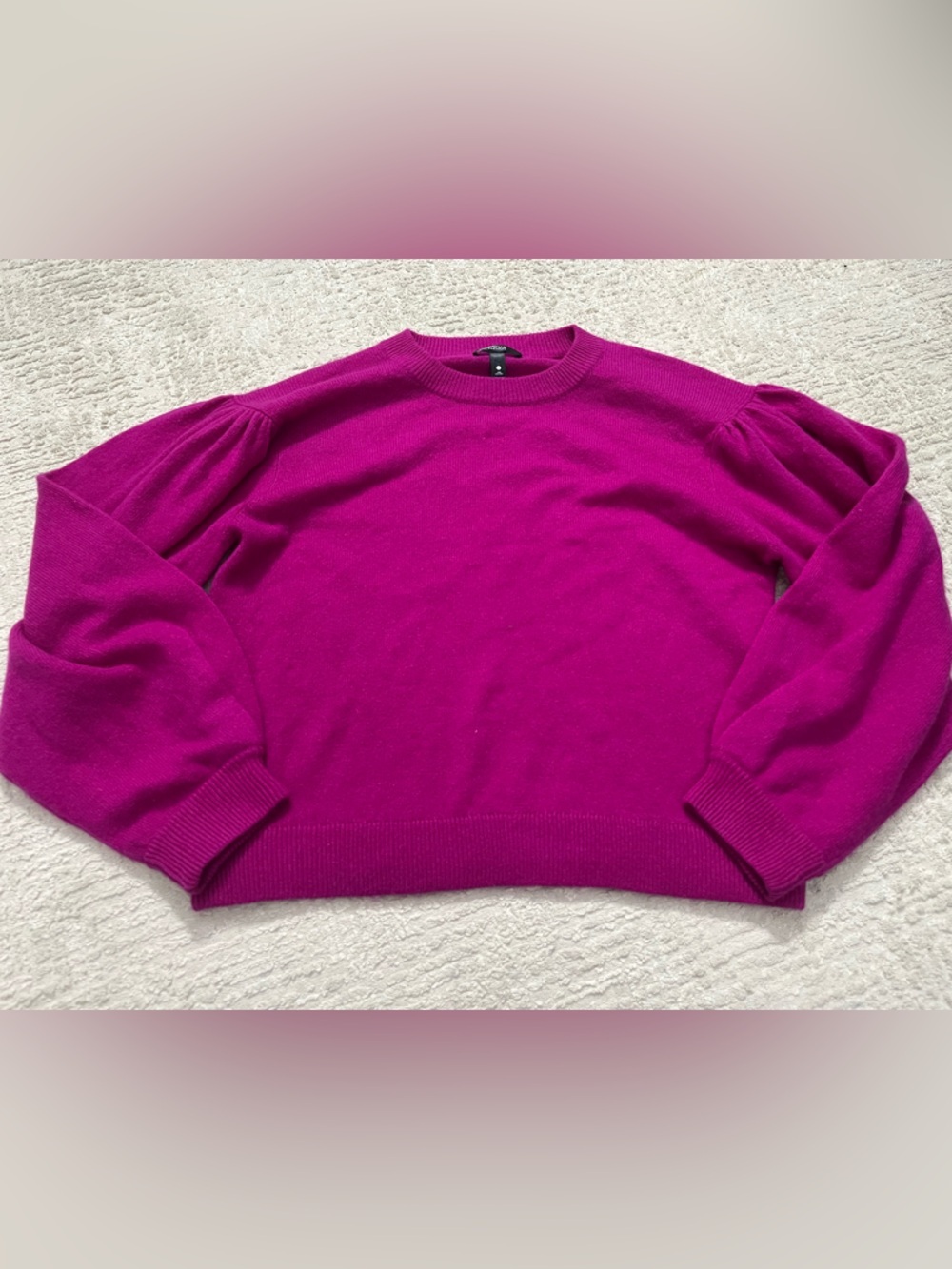 Aqua Cashmere Balloon Sleeve Sweater - Picture 2 of 7